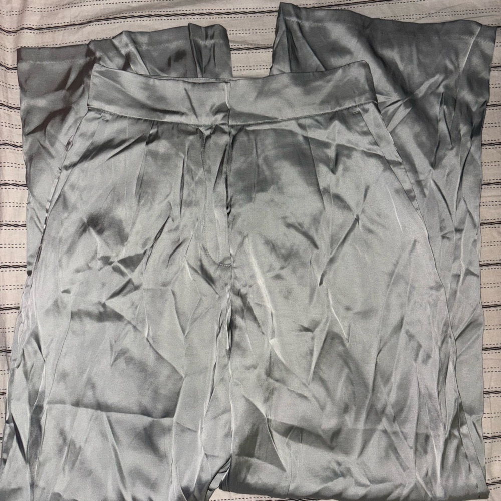 Abercrombie & Fitch Gray Satin Pants